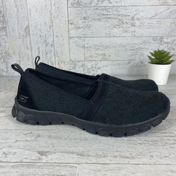 Skechers EZ Flex 23475 Dusty Black Slip On Memory Foam Shoes Womens Size 6.5 - Picture 5 of 10